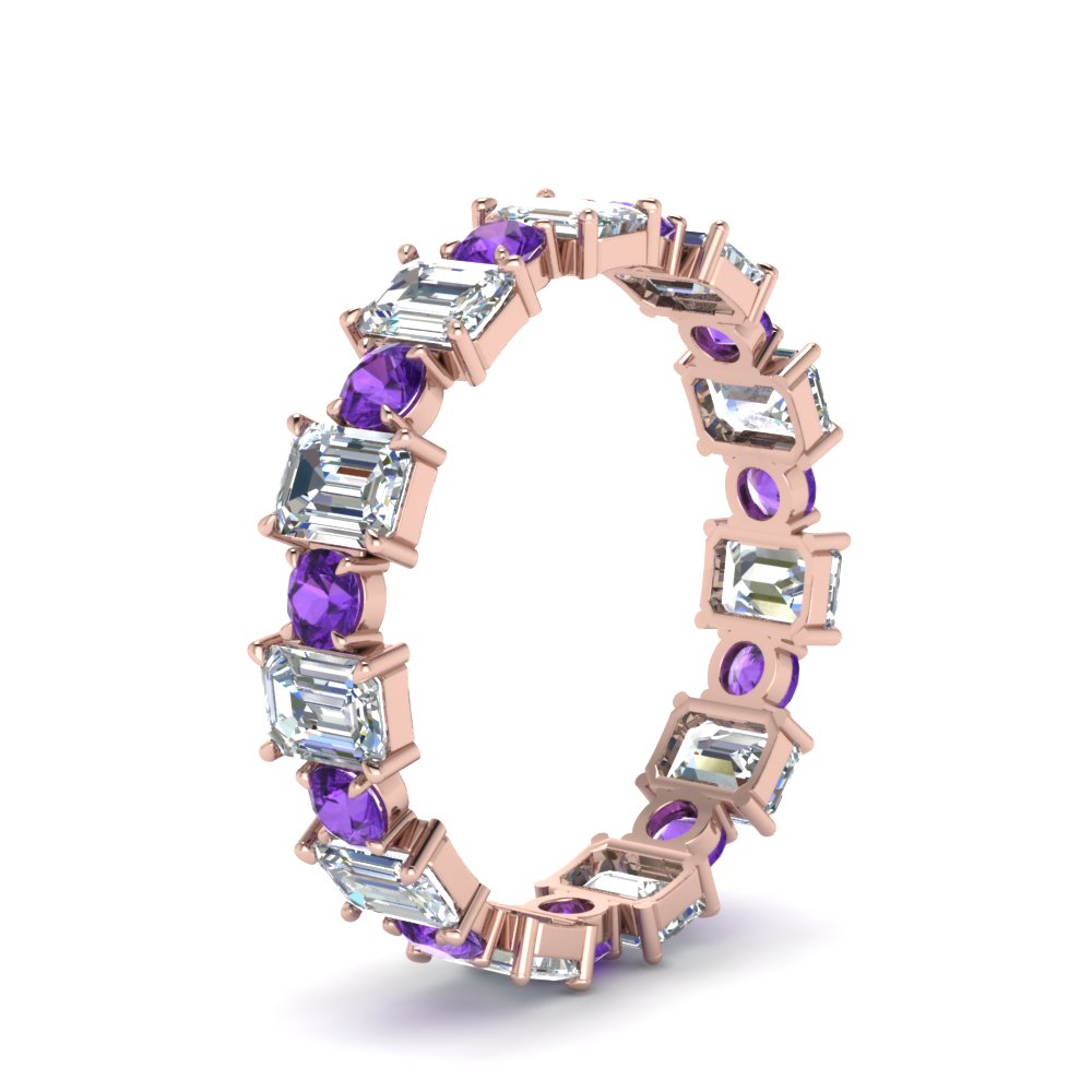 3.50 Carat Emerald Cut With Round Band