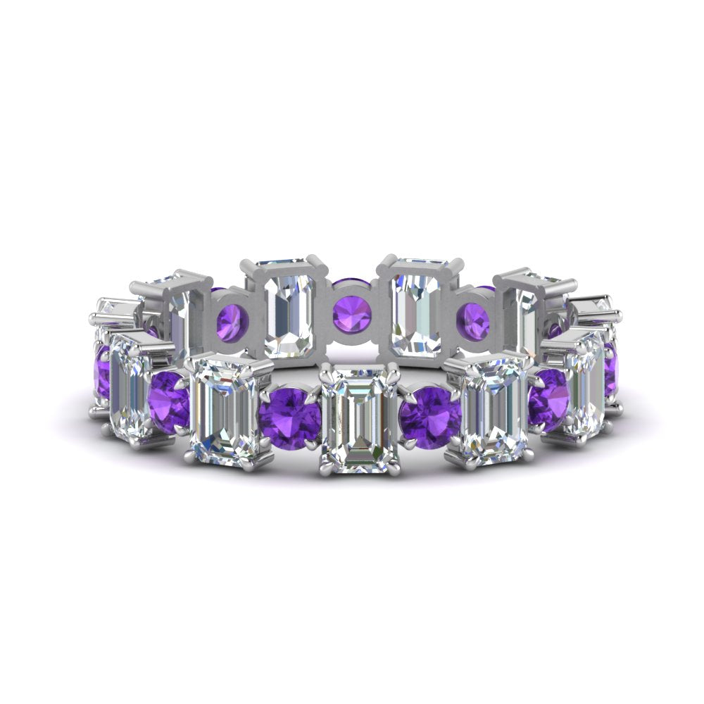 3.50 Carat Emerald Cut With Round Band