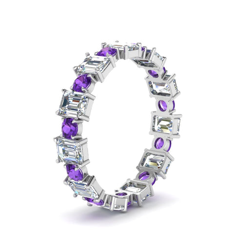 3.50 Carat Emerald Cut With Round Band