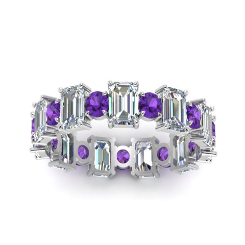3.50 Carat Emerald Cut With Round Band