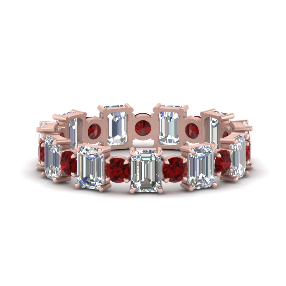 3.50 Carat Emerald Cut With Round Band