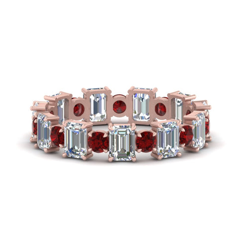 3.50 Carat Emerald Cut With Round Band