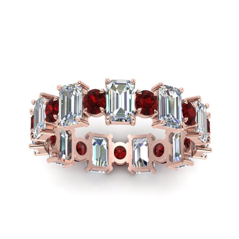3.50 Carat Emerald Cut With Round Band