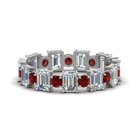 3.50 Carat Emerald Cut With Round Band