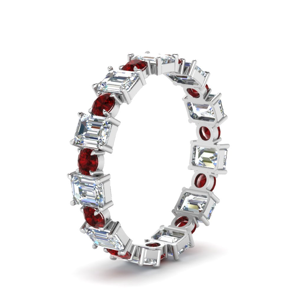 3.50 Carat Emerald Cut With Round Band