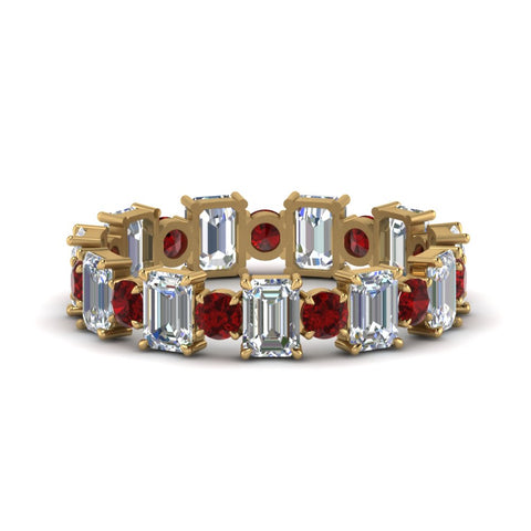 3.50 Carat Emerald Cut With Round Band