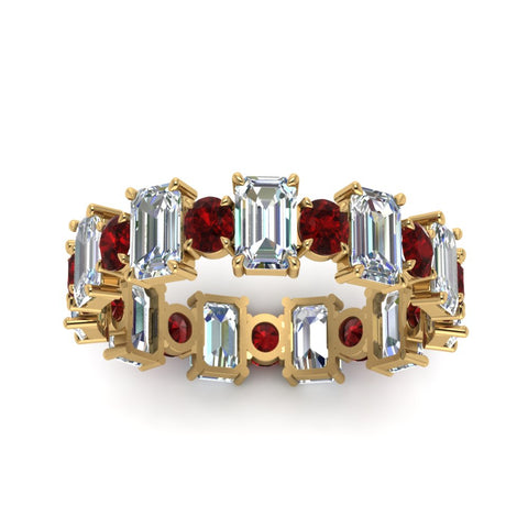 3.50 Carat Emerald Cut With Round Band