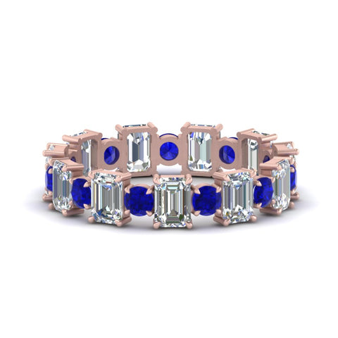 3.50 Carat Emerald Cut With Round Band