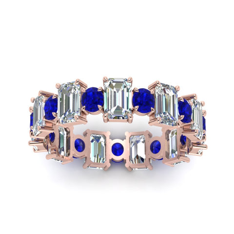 3.50 Carat Emerald Cut With Round Band