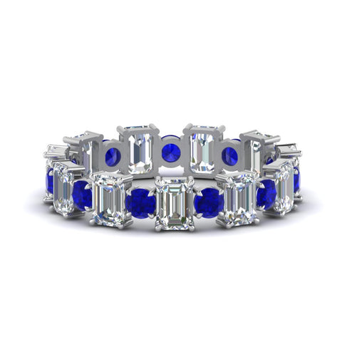 3.50 Carat Emerald Cut With Round Band