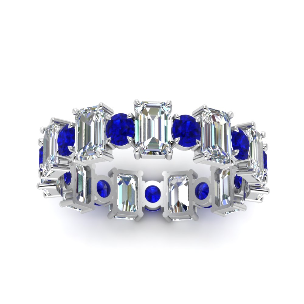 3.50 Carat Emerald Cut With Round Band