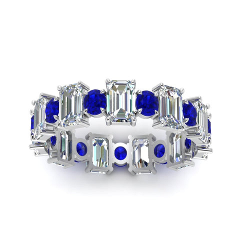 3.50 Carat Emerald Cut With Round Band