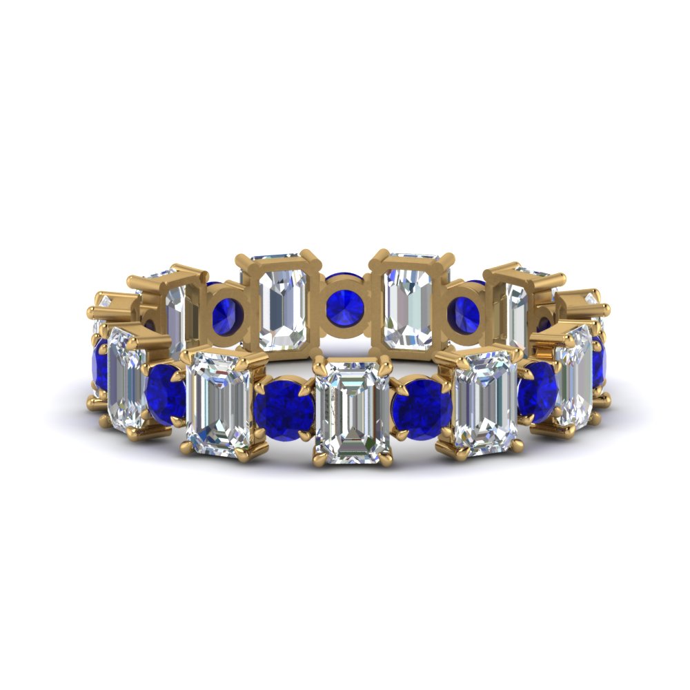 3.50 Carat Emerald Cut With Round Band