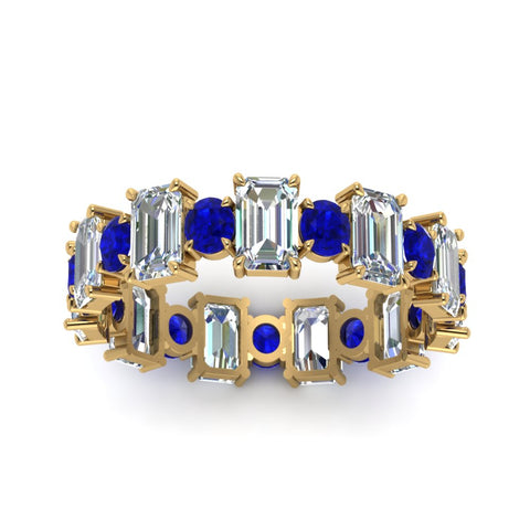 3.50 Carat Emerald Cut With Round Band