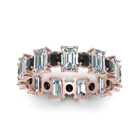 3.50 Carat Emerald Cut With Round Band