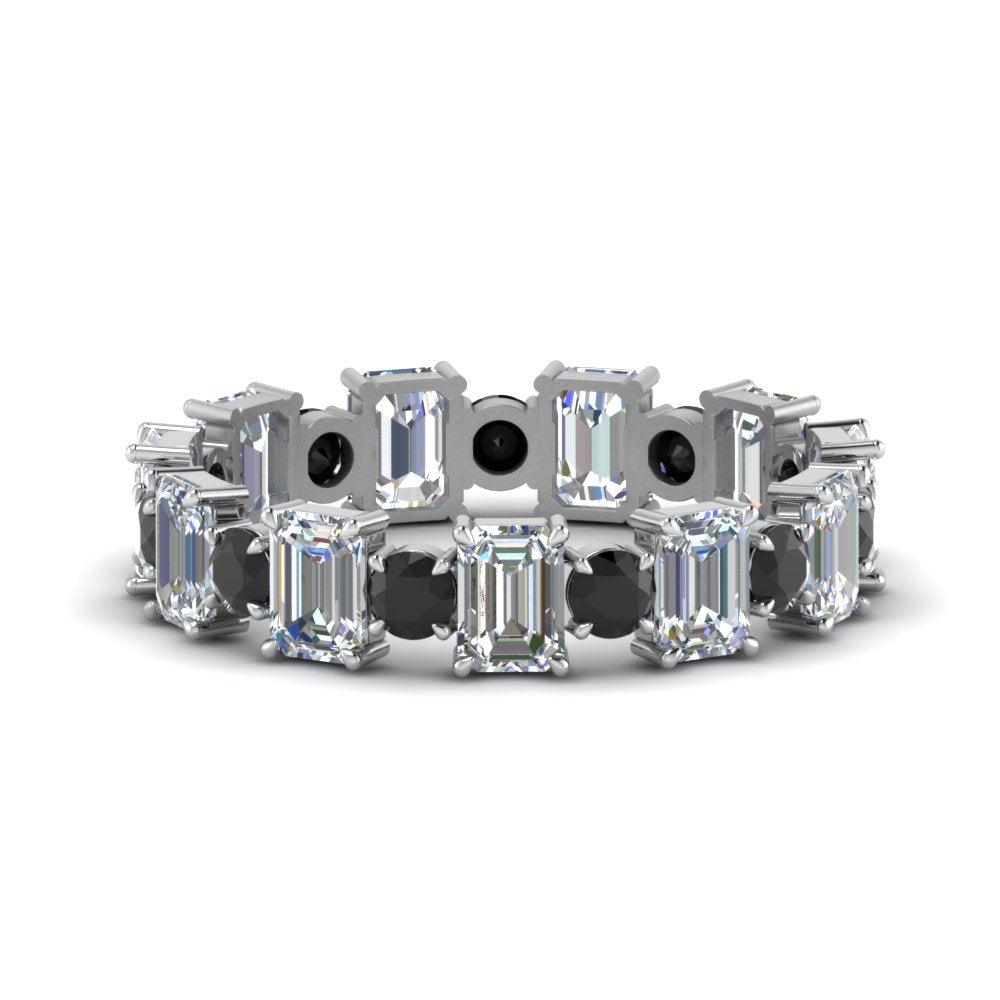 3.50 Carat Emerald Cut With Round Band