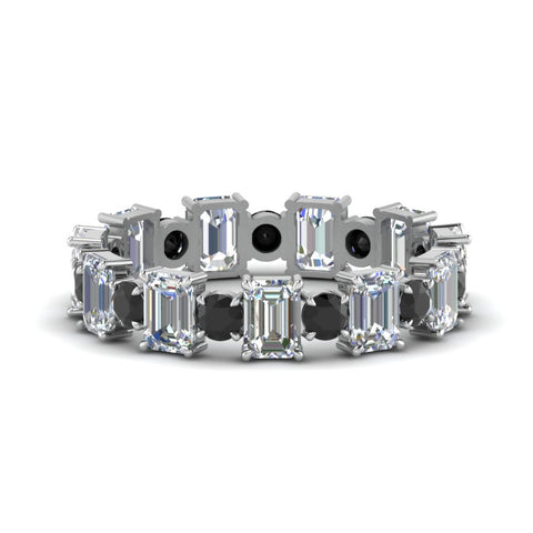 3.50 Carat Emerald Cut With Round Band