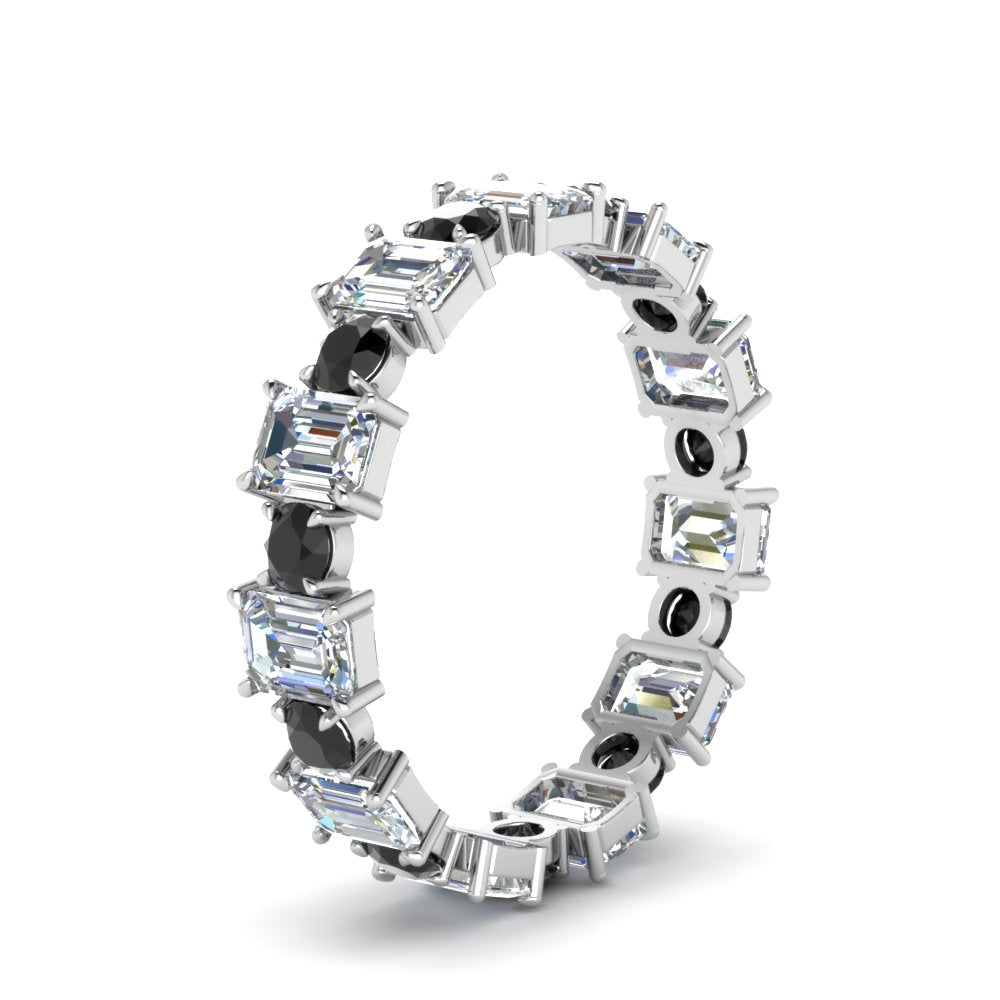 3.50 Carat Emerald Cut With Round Band