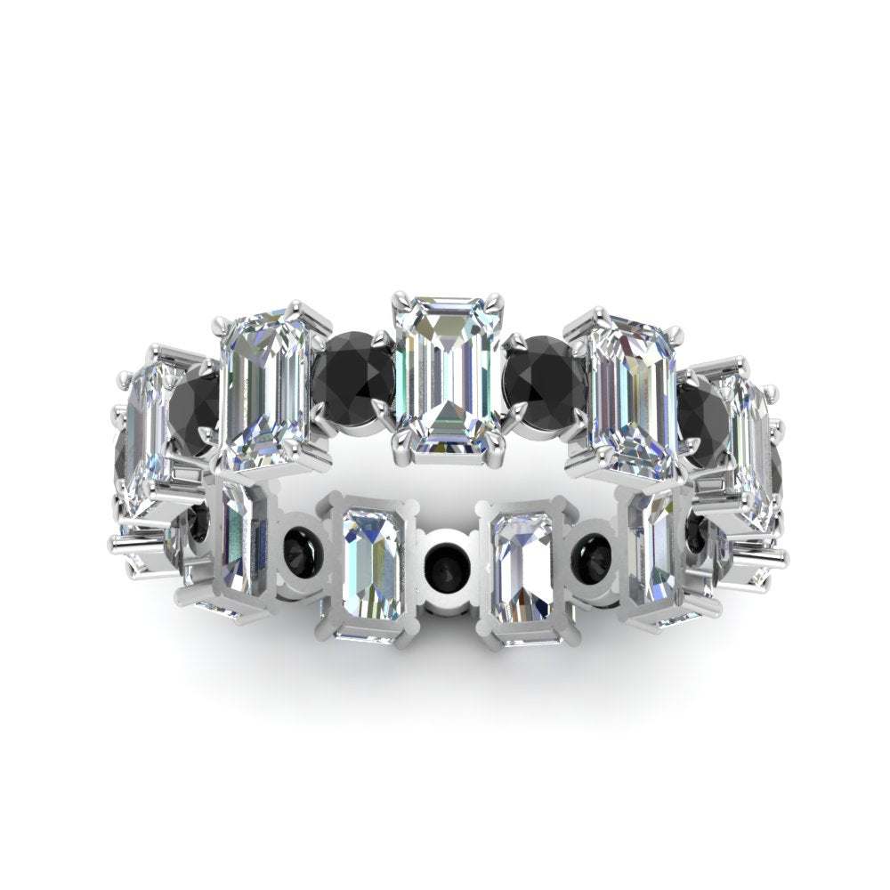 3.50 Carat Emerald Cut With Round Band