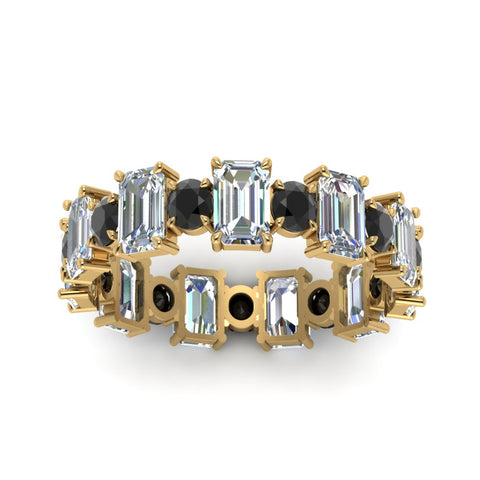 3.50 Carat Emerald Cut With Round Band