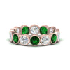Load image into Gallery viewer, 3.50-carat-eternity-ring-bezel-emerald-in-rose-gold-FDEWB10558-0.25CTGEMGRANGLE3-NL-RG