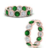 Load image into Gallery viewer, 3.50-carat-eternity-ring-bezel-emerald-in-rose-gold-FDEWB10558-0.25CTGEMGRANGLE3-NL-RG