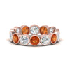 Load image into Gallery viewer, 3.50-carat-eternity-ring-bezel-orange-sapphire-in-rose-gold-FDEWB10558-0.25CTGSAORANGLE3-NL-RG