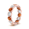 Load image into Gallery viewer, 3.50-carat-eternity-ring-bezel-orange-sapphire-in-rose-gold-FDEWB10558-0.25CTGSAORANGLE3-NL-RG
