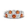 Load image into Gallery viewer, 3.50-carat-eternity-ring-bezel-orange-sapphire-in-white-gold-FDEWB10558-0.25CTGSAORANGLE3-NL-WG