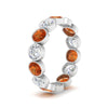 Load image into Gallery viewer, 3.50-carat-eternity-ring-bezel-orange-sapphire-in-white-gold-FDEWB10558-0.25CTGSAORANGLE3-NL-WG