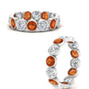 Load image into Gallery viewer, 3.50-carat-eternity-ring-bezel-orange-sapphire-in-white-gold-FDEWB10558-0.25CTGSAORANGLE3-NL-WG