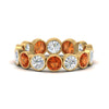Load image into Gallery viewer, 3.50-carat-eternity-ring-bezel-orange-sapphire-in-yellow-gold-FDEWB10558-0.25CTGSAORANGLE3-NL-YG