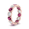 Load image into Gallery viewer, 3.50-carat-eternity-ring-bezel-pink-sapphire-in-rose-gold-FDEWB10558-0.25CTGSADRPIANGLE3-NL-RG
