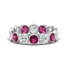 Load image into Gallery viewer, 3.50-carat-eternity-ring-bezel-pink-sapphire-in-white-gold-FDEWB10558-0.25CTGSADRPIANGLE3-NL-WG