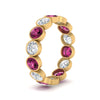Load image into Gallery viewer, 3.50-carat-eternity-ring-bezel-pink-sapphire-in-yellow-gold-FDEWB10558-0.25CTGSADRPIANGLE3-NL-YG