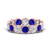 Load image into Gallery viewer, 3.50-carat-eternity-ring-bezel-sapphire-in-rose-gold-FDEWB10558-0.25CTGSABLANGLE3-NL-RG