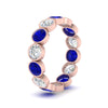Load image into Gallery viewer, 3.50-carat-eternity-ring-bezel-sapphire-in-rose-gold-FDEWB10558-0.25CTGSABLANGLE3-NL-RG