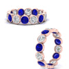 Load image into Gallery viewer, 3.50-carat-eternity-ring-bezel-sapphire-in-rose-gold-FDEWB10558-0.25CTGSABLANGLE3-NL-RG