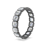 Load image into Gallery viewer, 3.50-ct.-bezel-set-asscher-diamond-eternity-ring-in-black-gold-FD10567AS-0.20CT-NL-BG