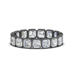 Load image into Gallery viewer, 3.50-ct.-bezel-set-asscher-diamond-eternity-ring-in-black-gold-FD10567AS-0.20CT-NL-BG