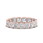 Load image into Gallery viewer, 3.50-ct.-bezel-set-asscher-diamond-eternity-ring-in-rose-gold-FD10567AS-0.20CT-NL-RG