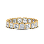 Load image into Gallery viewer, 3.50-ct.-bezel-set-asscher-diamond-eternity-ring-in-yellow-gold-FD10567AS-0.20CT-NL-YG