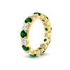 Load image into Gallery viewer, 3.60-carat-cirque-round-diamond-and-emerald-eternity-wedding-band-in-yellow-gold-FD8072ROBGEMGRANGLE2-3.60CT-NL-YG?v=1751956658