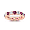 Load image into Gallery viewer, 3.60-carat-cirque-round-diamond-and-pink-sapphire-eternity-wedding-band-in-rose-gold-FD8072ROBGSADRPIANGLE5-3.60CT-NL-RG?v=1751956651