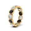 Load image into Gallery viewer, 3.90-carat-eternity-ring-bezel-black-diamond-in-yellow-gold-FDEWB10558-0.30CTGBLACKANGLE3-NL-YG