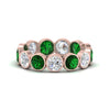 Load image into Gallery viewer, 3.90-carat-eternity-ring-bezel-emerald-in-rose-gold-FDEWB10558-0.30CTGEMGRANGLE3-NL-RG