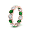 Load image into Gallery viewer, 3.90-carat-eternity-ring-bezel-emerald-in-rose-gold-FDEWB10558-0.30CTGEMGRANGLE3-NL-RG
