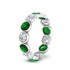Load image into Gallery viewer, 3.90-carat-eternity-ring-bezel-emerald-in-white-gold-FDEWB10558-0.30CTGEMGRANGLE3-NL-WG