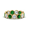 Load image into Gallery viewer, 3.90-carat-eternity-ring-bezel-emerald-in-yellow-gold-FDEWB10558-0.30CTGEMGRANGLE3-NL-YG