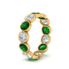 Load image into Gallery viewer, 3.90-carat-eternity-ring-bezel-emerald-in-yellow-gold-FDEWB10558-0.30CTGEMGRANGLE3-NL-YG